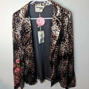 Savanna Jane Embroidered Leopard Blazer